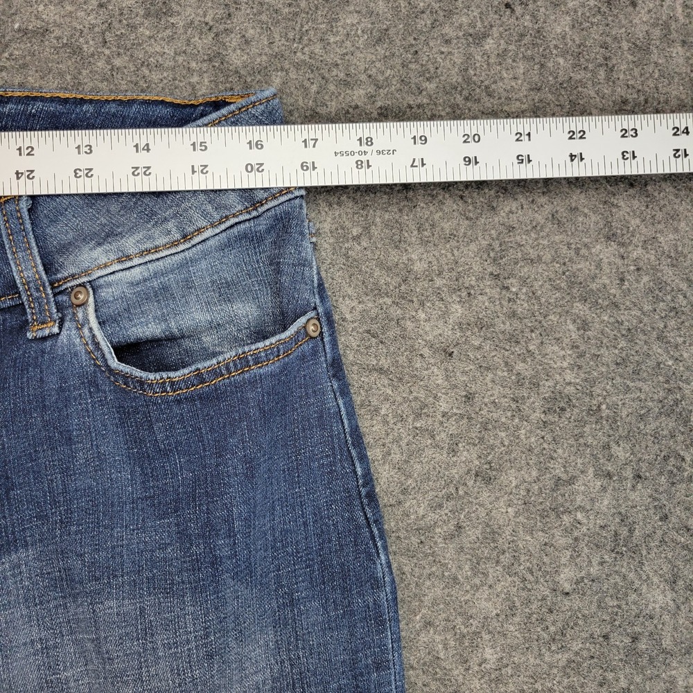 Wrangler Jeans Womens 11x30 Blue Boot Cut Stretch Western Distressed Y2K Flare - Picture 7 of 11